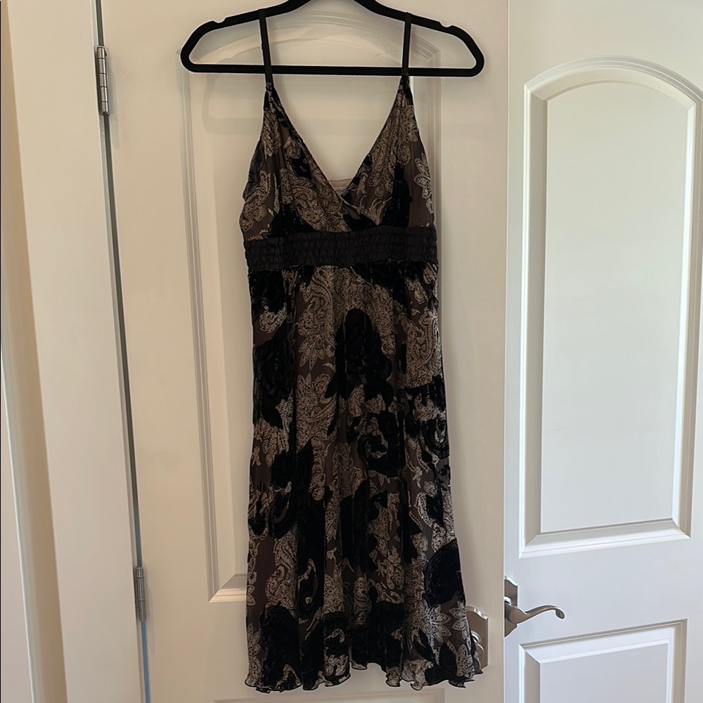 Elegant Black and Cream Dress